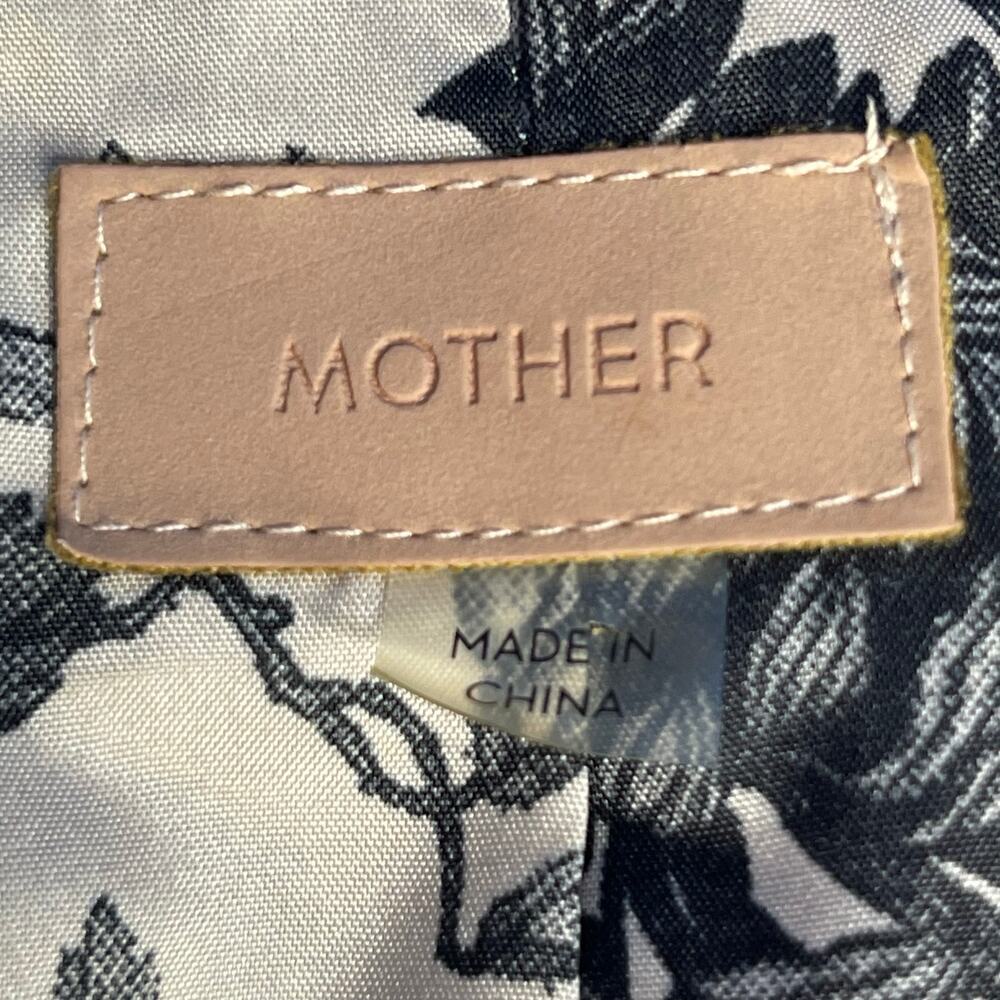 Mother The Letterman Faux Fur Bomber Jacket M Wash stroke of fortune Cozy - Picture 6 of 13